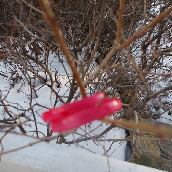 Two Moon Glow Lucite  Red Bangles - Picture 4 of 4